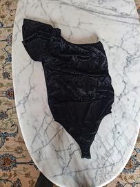 body in velluto monospalla