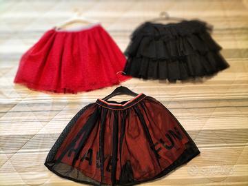 set 3 gonna bambina 8-10 anni varie marche 