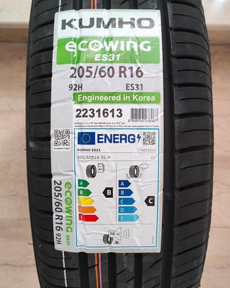 pneumatico gomma Kumho ES31 205/60 R16 92H