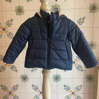 Piumino bimba blu con cappuccio