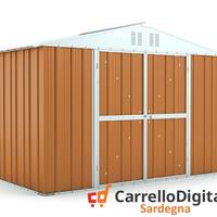 Box giardino lamiera zincata 327x155 legno chiaro