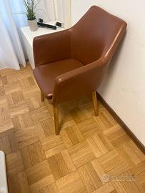 Sedia in pelle