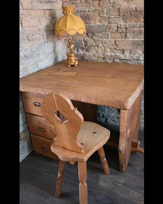 Scrivania artigianale in legno