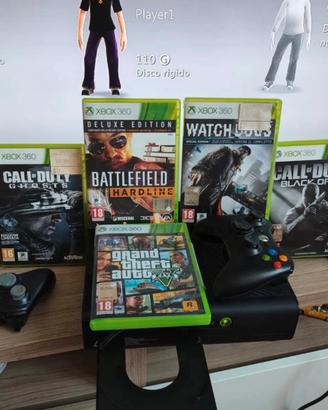 Xbox 360 E con 2 controller e 7 giochi