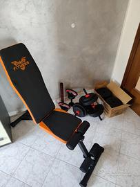 Panca Palestra Regolabile + Set Manubri 40 kg