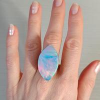 Anello opale sintetico 