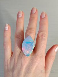Anello opale sintetico 
