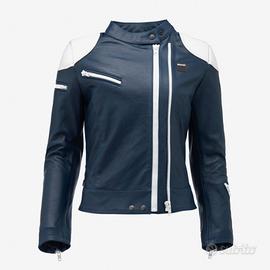 GIACCA MOTO IN PELLE BLAUER CHARLIE BLU UNISEX