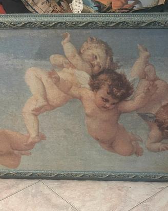 Quadro 145x75cm-angeli cherubini stile rinasciment