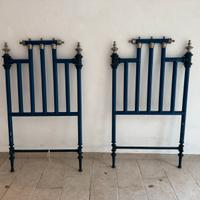 Testata e pedata in ferro battuto