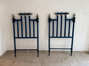 Testata e pedata in ferro battuto