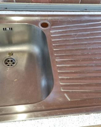 lavello acciaio inox 1 vasca gocciolatoio