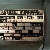 Motore Elettrico Trifase 1HP - Elprom Troyan
