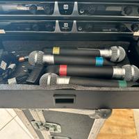 4 Radiomicrofoni LD Systems U508  + Flight Case 4U