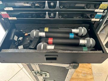 4 Radiomicrofoni LD Systems U508  + Flight Case 4U