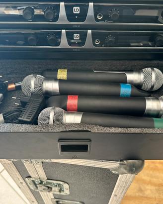 4 Radiomicrofoni LD Systems U508  + Flight Case 4U