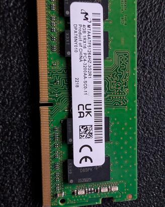 Ram Crucial So-Dimm DDR4  4Gb 3200mhz CL22