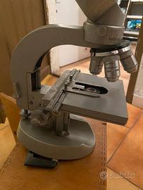 Mmicroscopio Hertel Reuss Optilil Kassel vintage