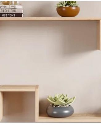 Coppia mensole decorative rovere (a S)