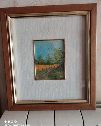Quadro decorativo con cornice in legno 
