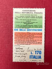 Francobollo XXX della Costituzione anno 1978