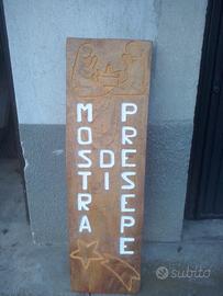 Asse cartello legno , inciso