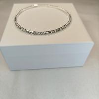 Bracciale Tennis elasticizzato color Argento