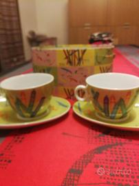 set 2 tazze cappuccino con piattino