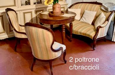 Salotto completo autentico stile Luigi Filippo
