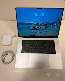 Macbook Pro 16” M1 Pro 1TB SSD argento