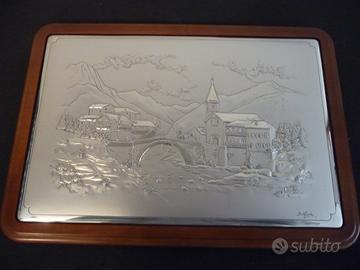 Quadro in argento madreperlato