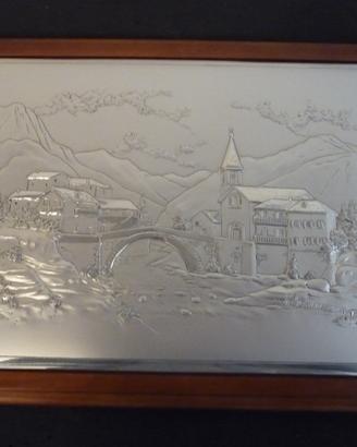 Quadro in argento madreperlato