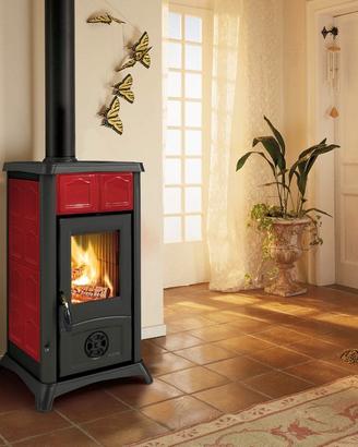 Stufa a legna nordica extraflame, GEMMA BORDEAUX