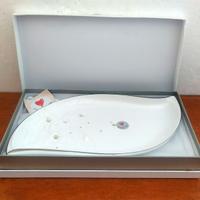 Vassoio in porcellana bianca Cuore Matto  29x15 cm