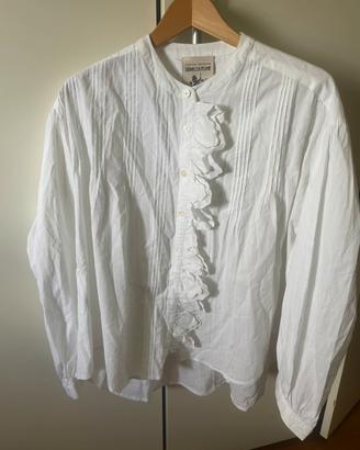Camicia volants cotone  Semicouture