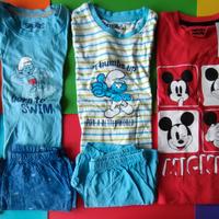 Pigiami corti bambino 4-6 anni 110-116 cm