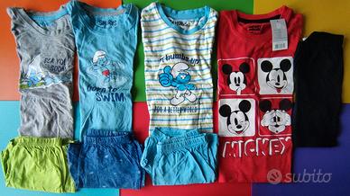 Pigiami corti bambino 4-6 anni 110-116 cm