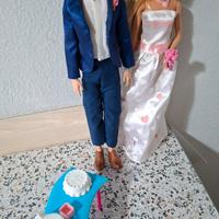 coppia sposi barbie e ken