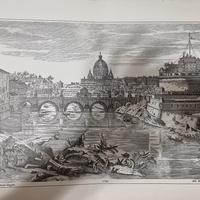 Riproduzione storica Roma – Veduta incisa