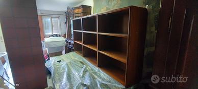 Libreria noce legno massello 