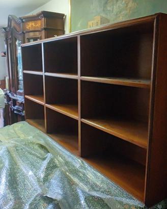 Libreria noce legno massello 
