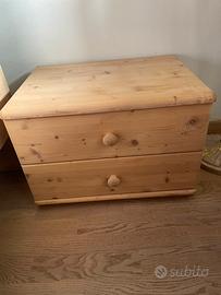 Comodino legno massiccio