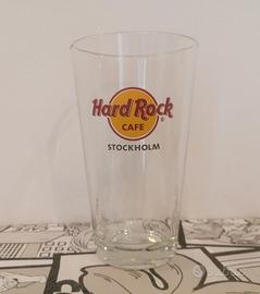Bicchiere Hard Rock Cafe Stockholm. Vintage. H 16 