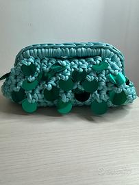clutch azzurro tiffany molla 19 cm