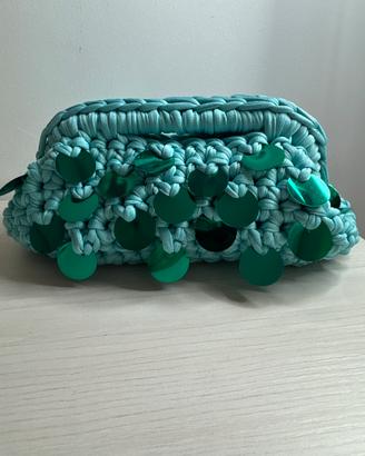 clutch azzurro tiffany molla 19 cm