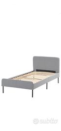 Strutura Letto Singolo con Testiera Imbottita