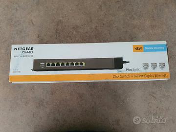 Switch Netgear GSS108e 8 porte 2 USB