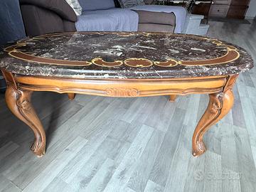 Tavolino da salone classico in marmo decorato