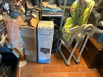 box, lettino, materassi e seggiolo Foppa Pedretti