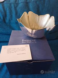 Vaso vetro di Murano e argento Dabbene